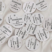 Etiketten für Small Business - handmade with love - verpackungsmaterial - mit liebe verpacken - personalisiert mit firmenname - gold schwarz