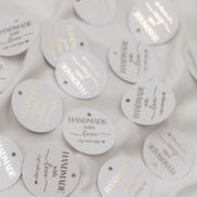 Etiketten für Small Business - handmade with love - verpackungsmaterial - mit liebe verpacken - personalisiert mit firmenname - gold schwarz