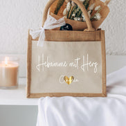 Hebamme mit Herz Tasche - personalisiert mit Namen - Hebamme Geschenk - Ein kleines Dankeschön