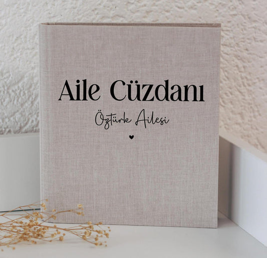 Aile Cüzdani weiß - Stammbuch auf türkisch