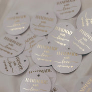 Etiketten für Small Business - handmade with love - verpackungsmaterial - mit liebe verpacken - personalisiert mit firmenname - gold schwarz
