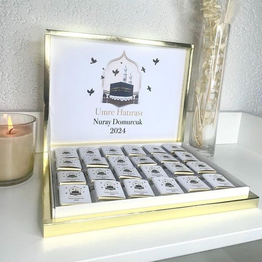 Umre / Umrah Schokobox - Umre Hatirasi - Pilgerfahrt Geschenk - Schokobox Geschenk