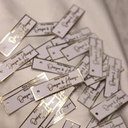 Kina Gecesi, Personalisierte Etiketten für Gastgeschenke mit metallic Veredelung in gold, Kina Hatirasi, Henna Nacht, Kanagjegj,