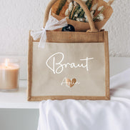 Braut Tasche mit Namen - Geschenk zur Hochzeit, Getting ready, Personalisiert,