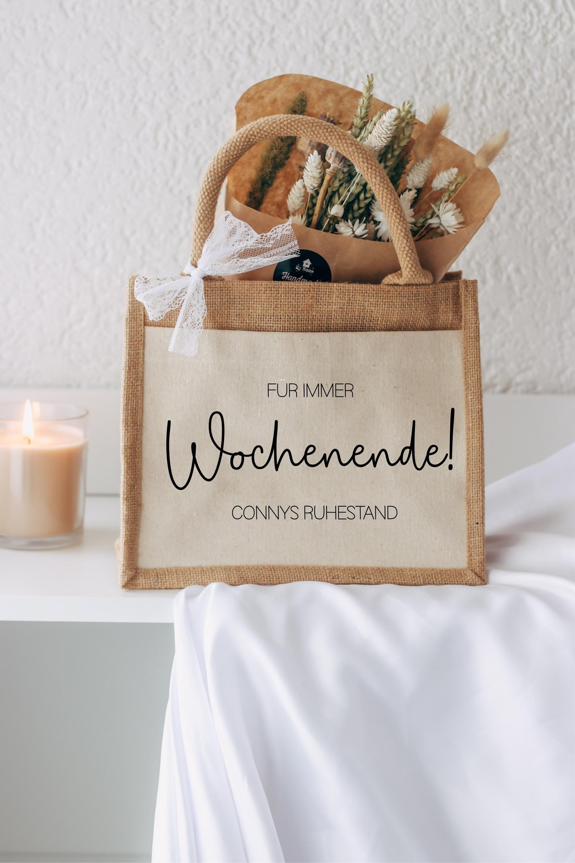 Rente Geschenk - Abschiedsgeschenk Kollegin - Team Geschenk - Ruhestand - personalisierte Tasche mit Namen
