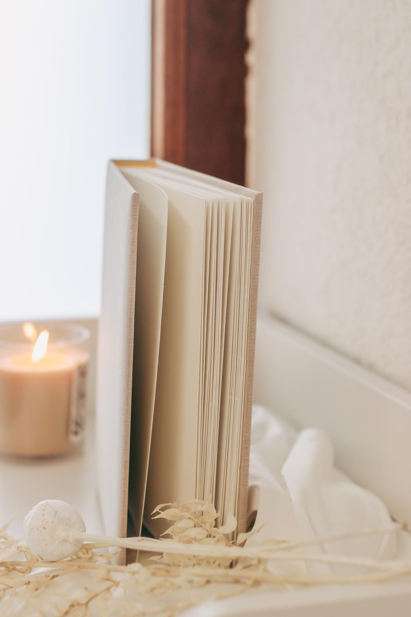 Gästebuch Hochzeit, Leinencover, Personalisiert mit Namen & Datum, Fotoalbum Standesamt