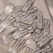Kina Gecesi, Personalisierte Etiketten für Gastgeschenke mit metallic Veredelung in gold, Kina Hatirasi, Henna Nacht, Kanagjegj,