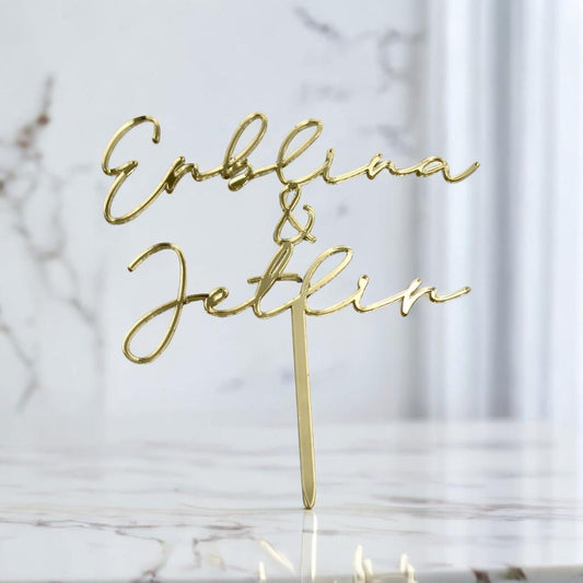 Caketopper Hochzeit personalisiert, luxuriös und minimalistisch, Hochzeitstorte Dekoration, Verlobung, Sözümüz Söz, Nikah, Standesamtdeko