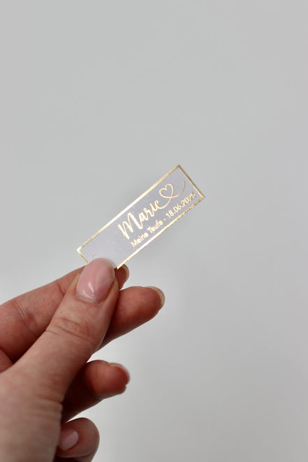 Personalisierte Etiketten Taufe, Kommunion, Mevlüt, Sünnet, Personalisiert mit dem Namen & Datum, Metallic Effekt gold, silber o schwarz