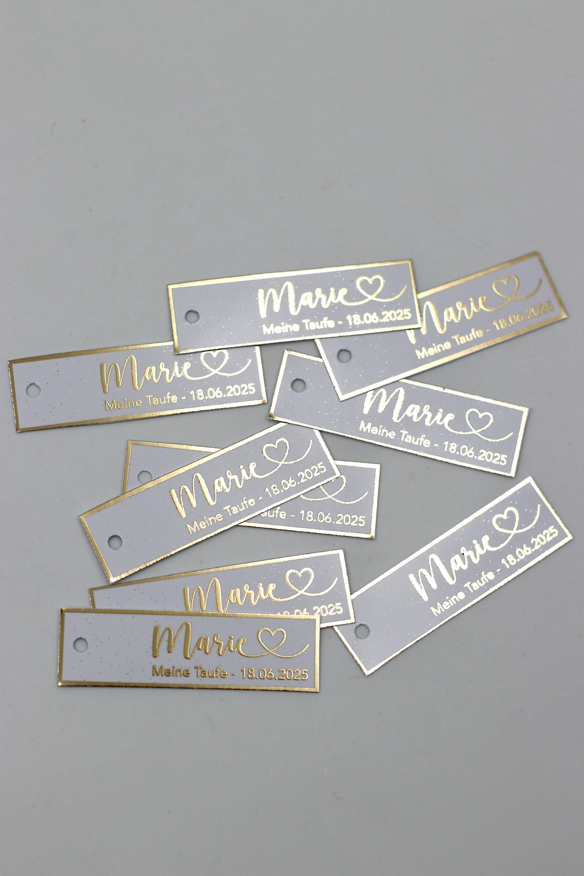 Personalisierte Etiketten Taufe, Kommunion, Mevlüt, Sünnet, Personalisiert mit dem Namen & Datum, Metallic Effekt gold, silber o schwarz