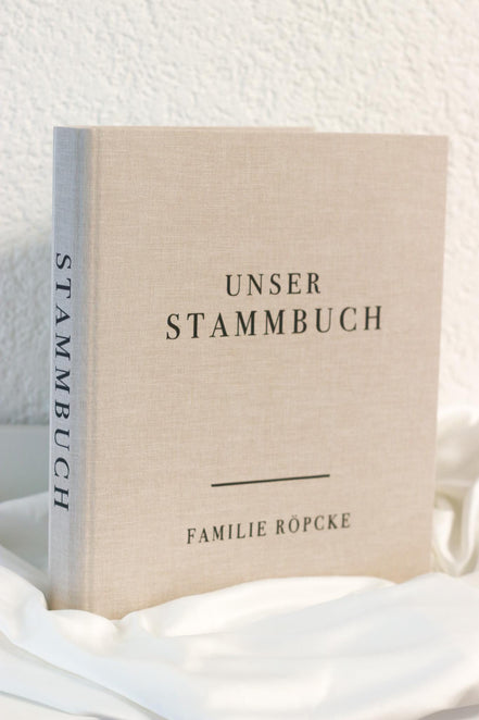 Stammbuch A4 oder A5 mit Leinen cover personalisiert - Hochzeit, Standesamt, verschiedene Schriftfarben
