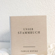 Stammbuch A4 oder A5 mit Leinen cover personalisiert - Hochzeit, Standesamt, verschiedene Schriftfarben