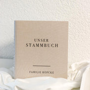 Stammbuch A4 oder A5 mit Leinen cover personalisiert - Hochzeit, Standesamt, verschiedene Schriftfarben