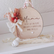 Muttertagsschild Holz | Trockenblumen rosa | Geschenk für Mama | personalisiert | Muttertagsgeschenk | Holzdeko | Beste Mama, Oma, Danke