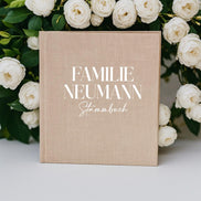 Stammbuch Familie Nachname Leinen A4 A5 | Personalisiertes Stammbuch Hochzeit | Stammbuch Mappe Standesamt
