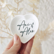 Personalisierte Ringschale Hochzeit | Keramik Schmuckschale mit Namen | Standesamt Deko | Ringhalter Hochzeit Geschenk