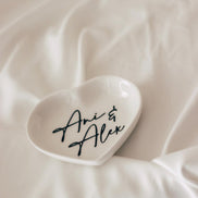 Personalisierte Ringschale Hochzeit | Keramik Schmuckschale mit Namen | Standesamt Deko | Ringhalter Hochzeit Geschenk