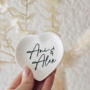 Personalisierte Ringschale Hochzeit | Keramik Schmuckschale mit Namen | Standesamt Deko | Ringhalter Hochzeit Geschenk