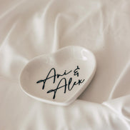 Personalisierte Ringschale Hochzeit | Keramik Schmuckschale mit Namen | Standesamt Deko | Ringhalter Hochzeit Geschenk