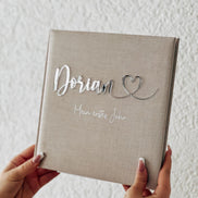 Personalisiertes Baby Fotoalbum „Mein erstes Jahr“ | Geschenk zur Geburt oder 1. Geburtstag | Erinnerungsalbum für Babyfotos