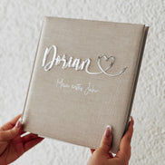Personalisiertes Baby Fotoalbum „Mein erstes Jahr“ | Geschenk zur Geburt oder 1. Geburtstag | Erinnerungsalbum für Babyfotos