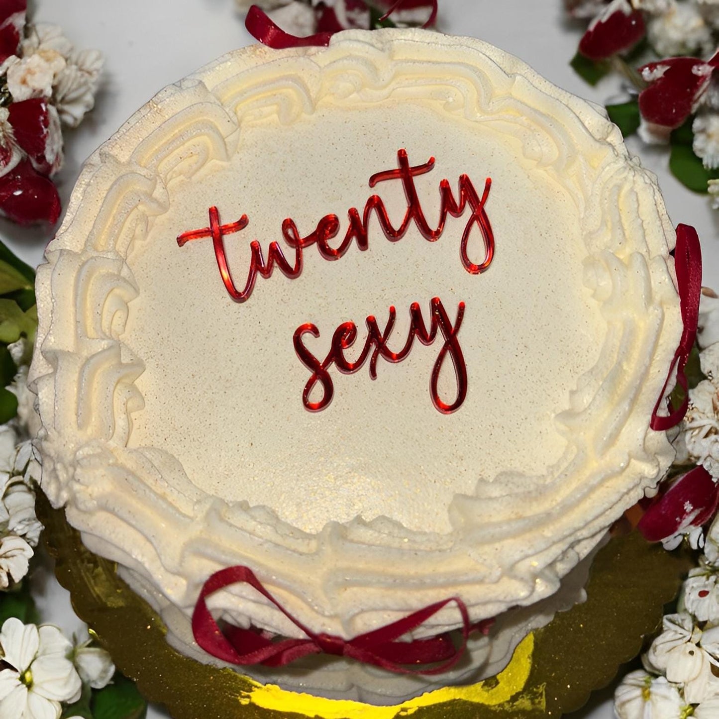 Caketopper personalisiert aus Acryl | Wunschtext 1–3 Wörter | Verschiedene Farben | Tortenaufleger Geburtstag Hochzeit Partydeko
