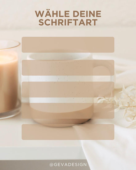 Personalisierte Tasse, Gravur mit Name – Geschenk für Schwester, Freundin, Mama, Firma – Weihnachten, Weihnachtsgeschenk, minimalistisch