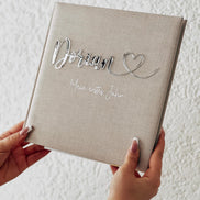 Personalisiertes Baby Fotoalbum „Mein erstes Jahr“ | Geschenk zur Geburt oder 1. Geburtstag | Erinnerungsalbum für Babyfotos