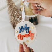 Holy Aperoly Weihnachtskugel – Acryl Christbaumanhänger 3D Effekt – personalisiertes Aperol Geschenk – champagnergold Deko Weihnachten