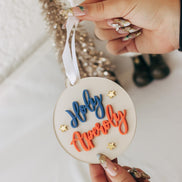 Holy Aperoly Weihnachtskugel – Acryl Christbaumanhänger 3D Effekt – personalisiertes Aperol Geschenk – champagnergold Deko Weihnachten