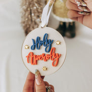 Holy Aperoly Weihnachtskugel – Acryl Christbaumanhänger 3D Effekt – personalisiertes Aperol Geschenk – champagnergold Deko Weihnachten