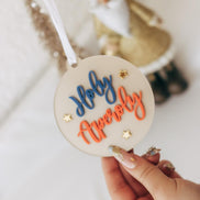 Holy Aperoly Weihnachtskugel – Acryl Christbaumanhänger 3D Effekt – personalisiertes Aperol Geschenk – champagnergold Deko Weihnachten