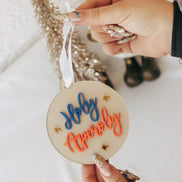 Holy Aperoly Weihnachtskugel – Acryl Christbaumanhänger 3D Effekt – personalisiertes Aperol Geschenk – champagnergold Deko Weihnachten