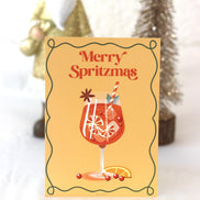 Merry Spritzmas Karte – Weihnachtskarte Aperol Spritz – lustige A6 Karte für Aperol Fans – 350g Papier – Geschenkidee Weihnachten