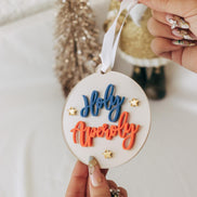 Holy Aperoly Weihnachtskugel – Acryl Christbaumanhänger 3D Effekt – personalisiertes Aperol Geschenk – champagnergold Deko Weihnachten