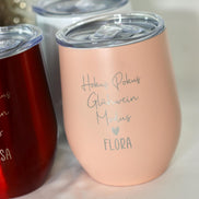 Personalisierter Glühwein Thermobecher mit Gravur, HokusPokus Glühwein Modus, Edelstahlbecher Geschenkidee Weihnachten, Mitarbeiter Geschenk