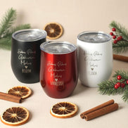 Personalisierter Glühwein Thermobecher mit Gravur, HokusPokus Glühwein Modus, Edelstahlbecher Geschenkidee Weihnachten, Mitarbeiter Geschenk