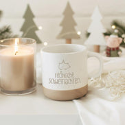 Fröhliche Schweinachten Tasse mit Gravur – lustige Weihnachtstasse mit Schwein – Geschenk Weihnachten Kollegen Freunde – 360 ml