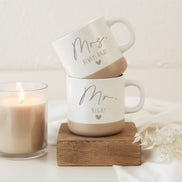 Mr Right & Mrs Always Right Tassen – lustige Pärchen Tassen – Geschenk Hochzeit Paar – Herz Gravur – Keramik 360 ml – spülmaschinenfest