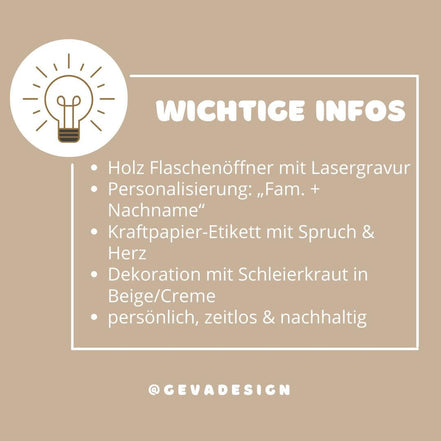 Holz Flaschenöffner Einzug Geschenk – Fam. Nachname personalisiert – Prost auf euer neues Zuhause – Haus Einweihung