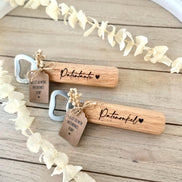 Holz Flaschenöffner Patentante oder Patenonkel – Willst du meine Patentante sein? – Personalisiertes Geschenk zur Patenschaft & Taufe