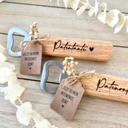 Holz Flaschenöffner Patentante oder Patenonkel – Willst du meine Patentante sein? – Personalisiertes Geschenk zur Patenschaft & Taufe