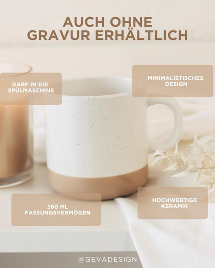 Chef Chefin mit Herz Tasse – personalisierte Keramiktasse mit Name – Danke Geschenk Arbeit Büro Abschied – langlebige Gravur – 360 ml