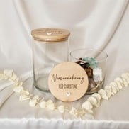 Nervennahrung Glas mit Name – Geschenk für Freundin – Vorratsglas mit Gravur – personalisiertes Freundschaftsgeschenk, Keksdose, Kollegin