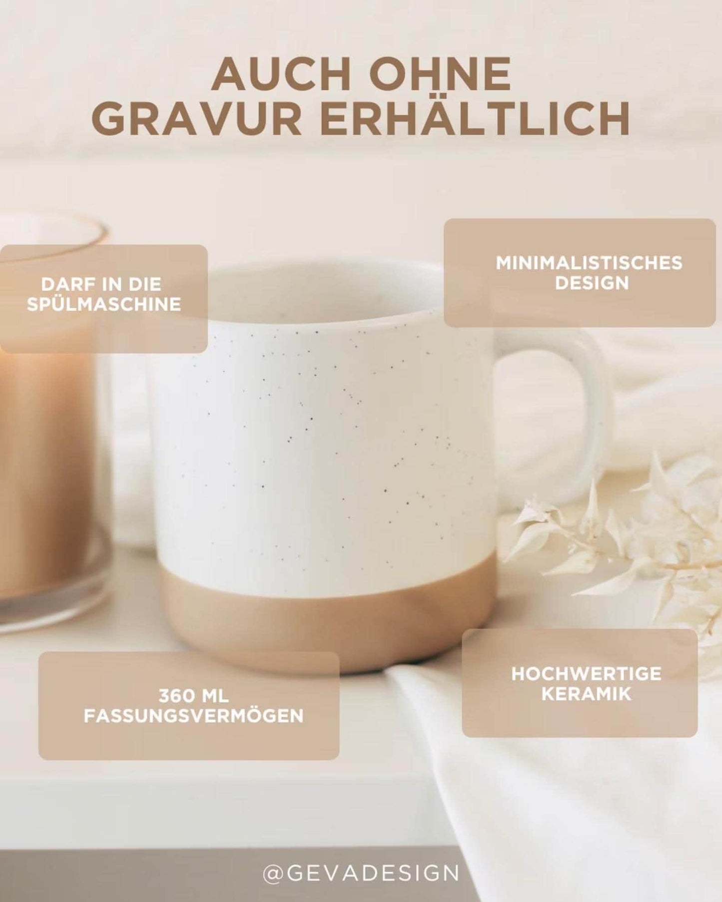 Erzieherin mit Herz Tasse – personalisierte Keramiktasse mit Name – Danke Geschenk Kindergarten Abschied – langlebige Gravur – 360 ml
