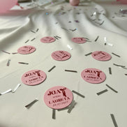 JGA Tischkonfetti personalisiert (30 Stück) – Bachelorette Party Streudeko mit Name & Datum – Junggesellinnenabschied Deko rosa,