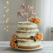 Cake Topper Konfirmation personalisiert mit Name – Kommunion Taufe Torten Topper Acryl Silber Gold Roségold Weiß- Christliche Deko