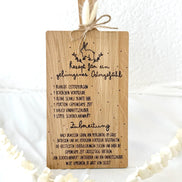 Ostergeschenk Holzbrett • Rezept für ein gelungenes Ostergefühl • Oster Deko Brett • Osterhase Gravur • Geschenk Ostern Familie, Gravur
