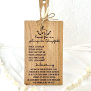 Ostergeschenk Holzbrett • Rezept für ein gelungenes Ostergefühl • Oster Deko Brett • Osterhase Gravur • Geschenk Ostern Familie, Gravur