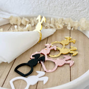 Serviettenring Hase Acryl Ostern, Oster Tischdeko, Serviettenhalter Hase, Osterdeko Tisch, Napkin Ring Bunny, Oster Tischdeko Set